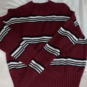 Windsor maroon stripe sweater size small